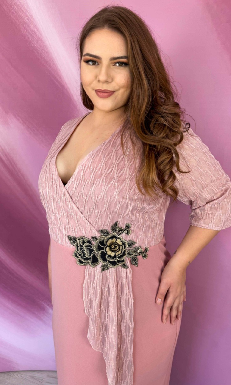 Rochie FREYA roz pudra