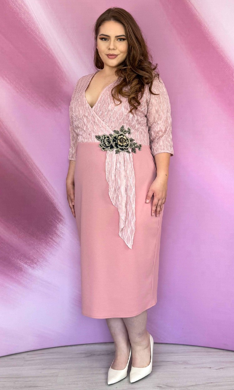 Rochie FREYA roz pudra