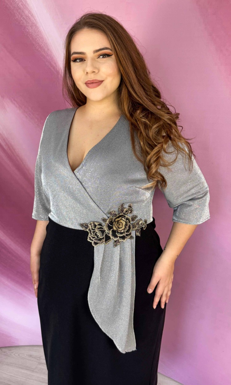 Rochie FREYA argintie