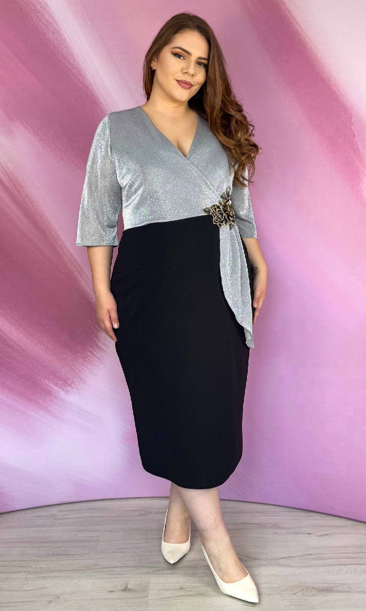 Rochie FREYA argintie