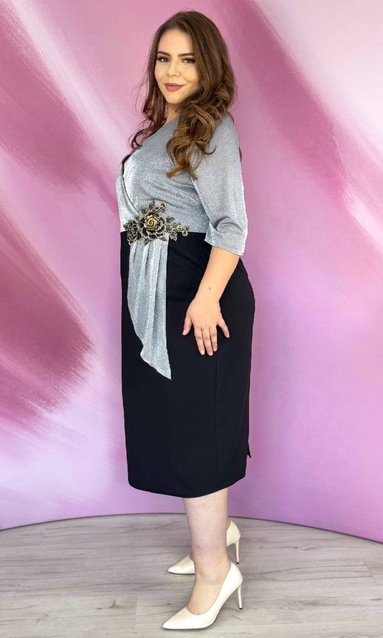 Rochie FREYA argintie