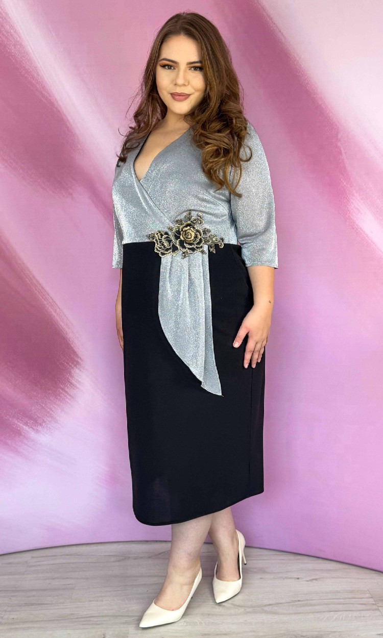 Rochie FREYA argintie