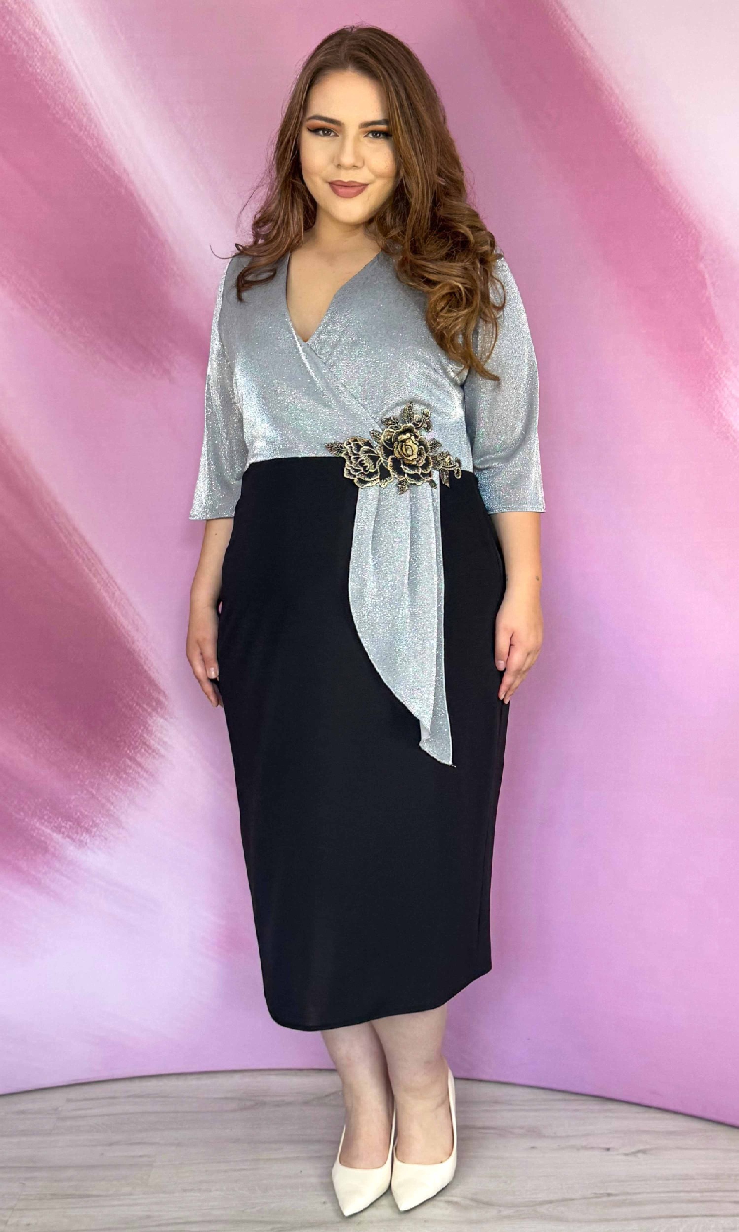 Rochie FREYA argintie