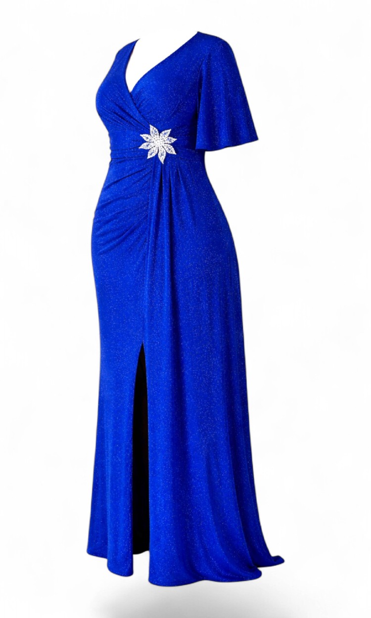 Rochie Yasmin lunga albastra