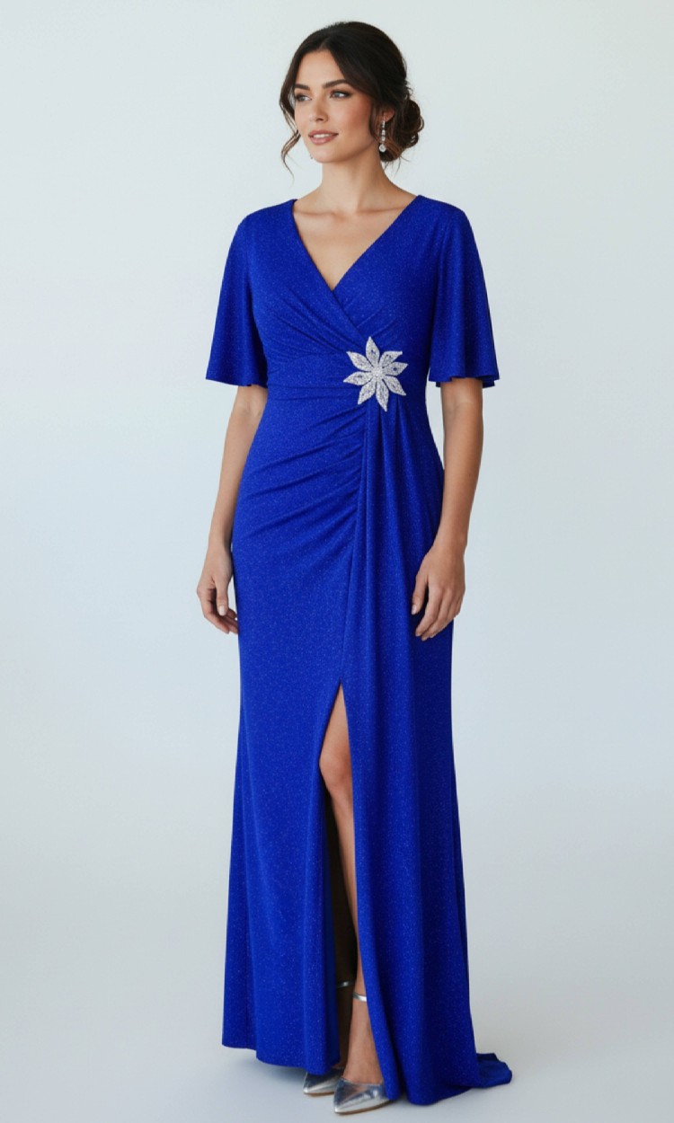 Rochie Yasmin lunga albastra