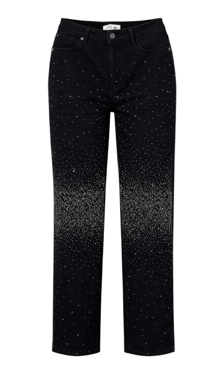 Blugi drepti cu pietre negri