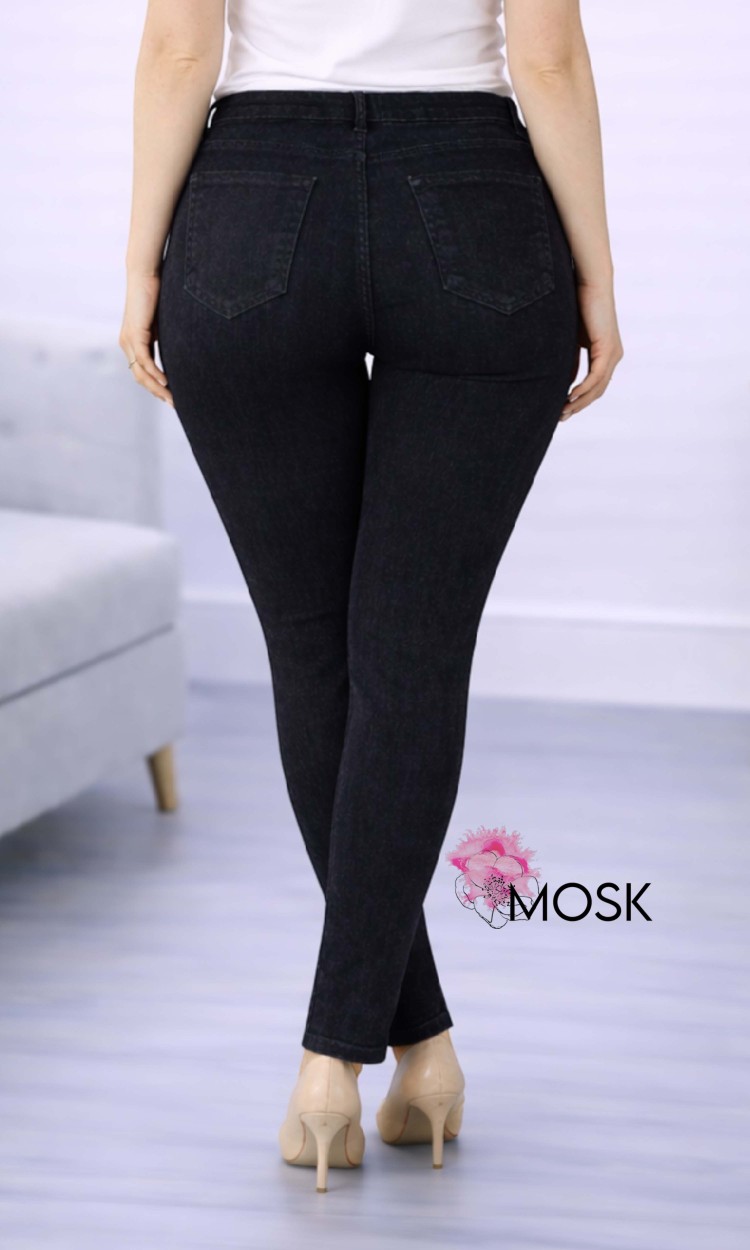 Blugi conici cu pietre negri