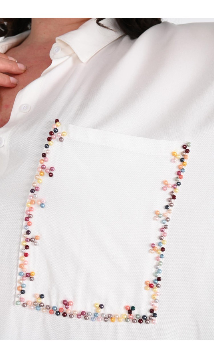 Camasa alba cu pietre