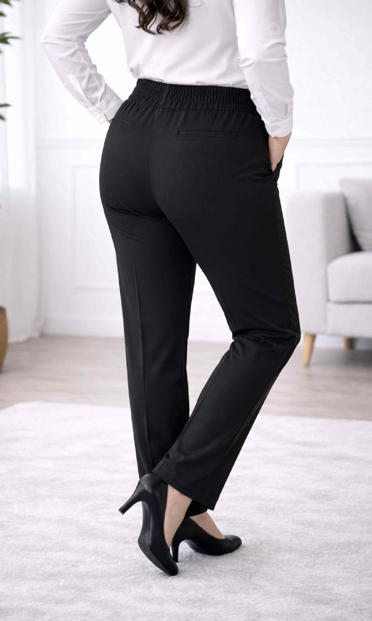 Pantalon clasic din stofa premium negru