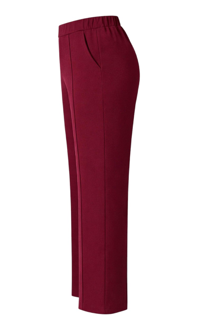 Pantalon drept cu dunga din crep