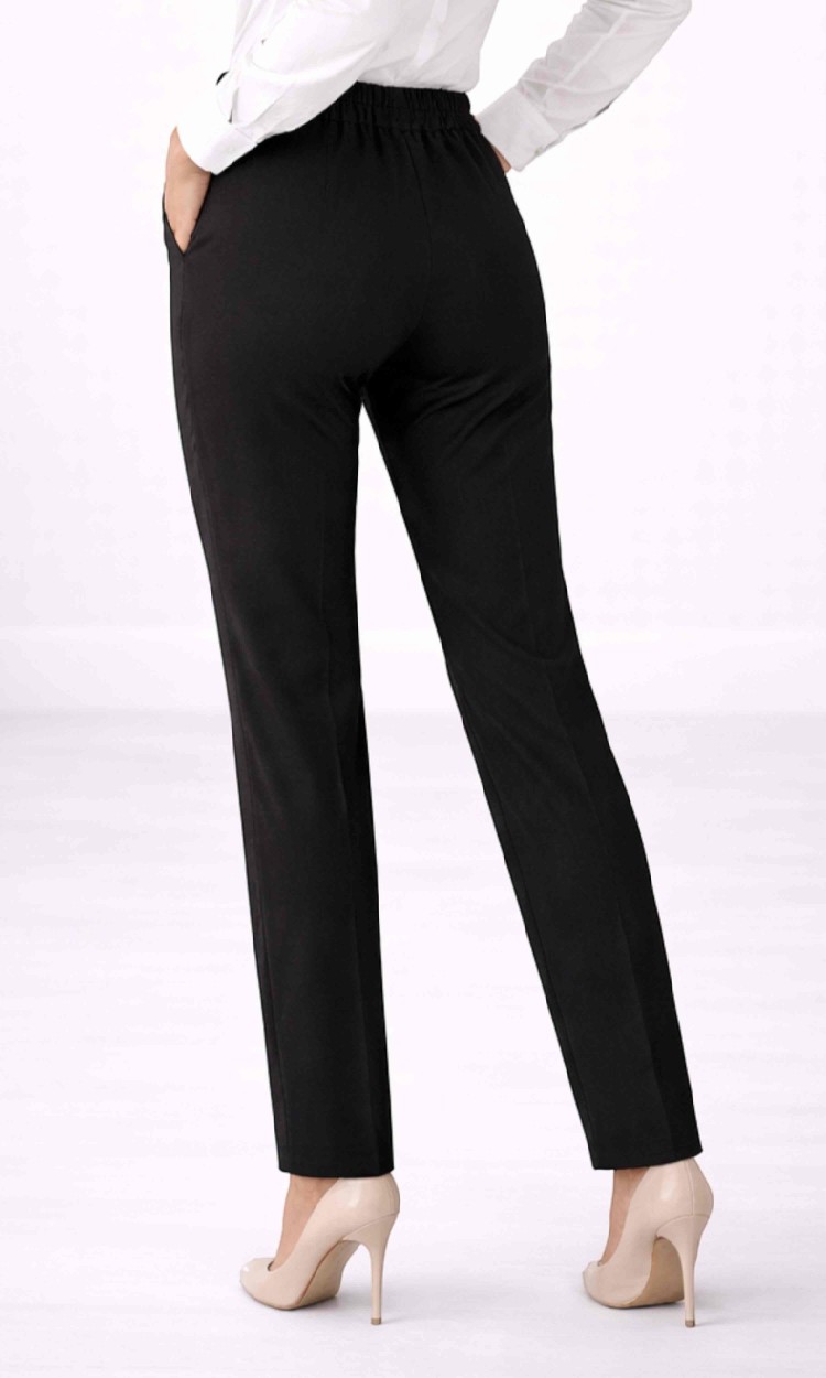Pantalon elegant conic din stofa barbi