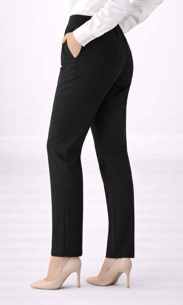 Pantalon elegant conic din stofa barbi