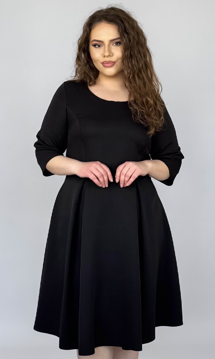 Rochie eleganta din stofa elastica cu fald