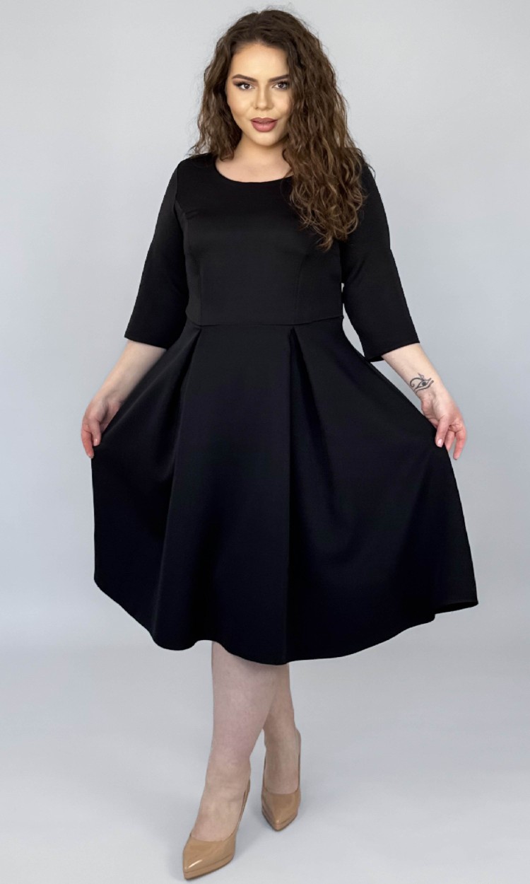 Rochie eleganta din stofa elastica cu fald