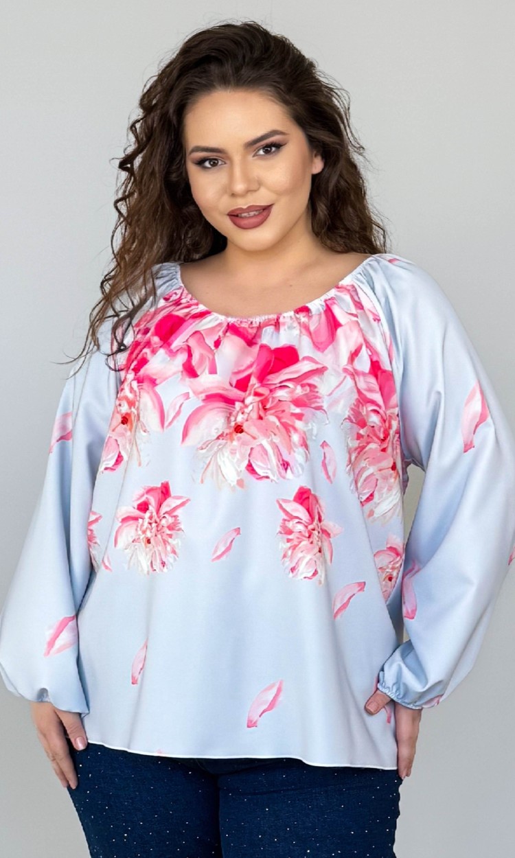 Bluza cu imprimeu floral bleo