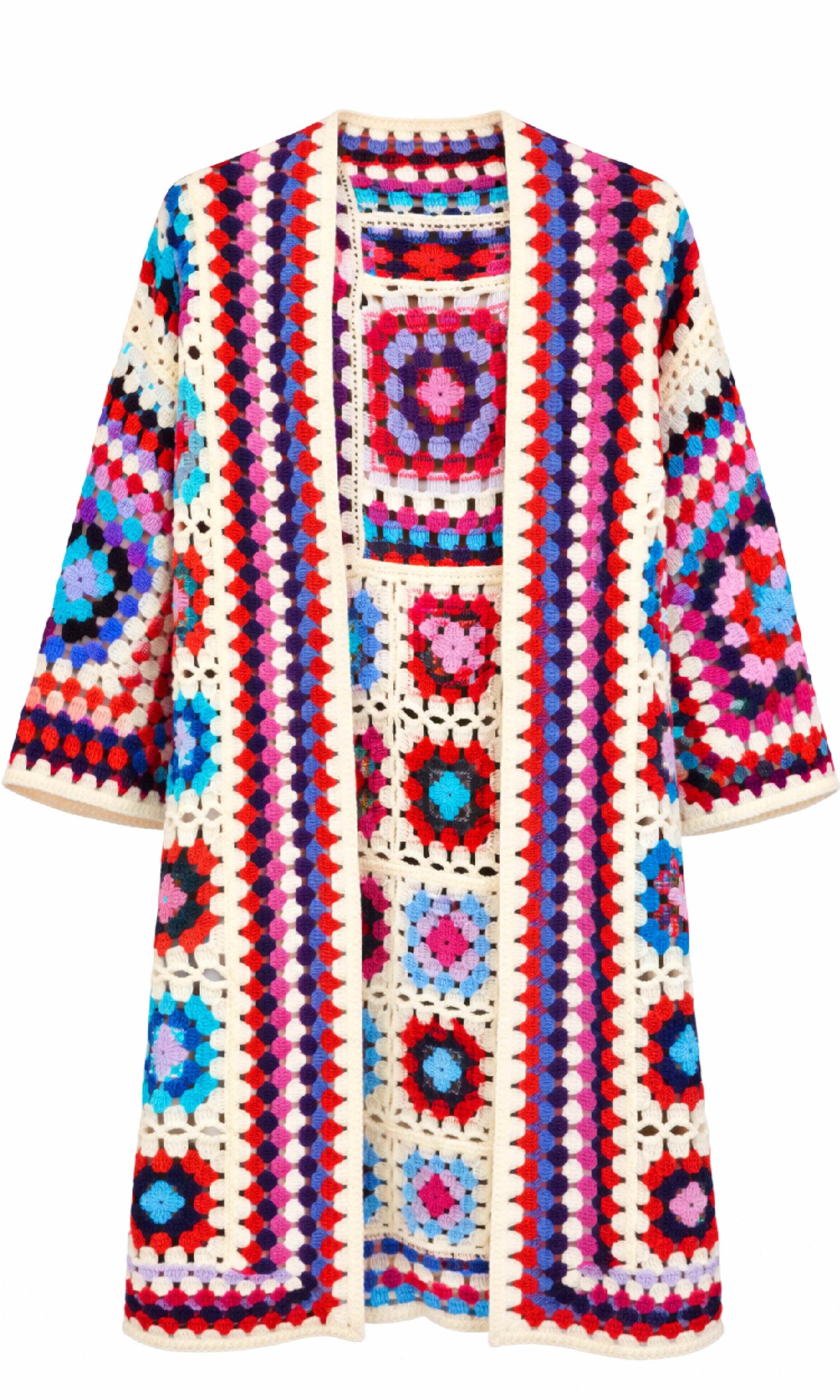 Cardigan crosetat rosu