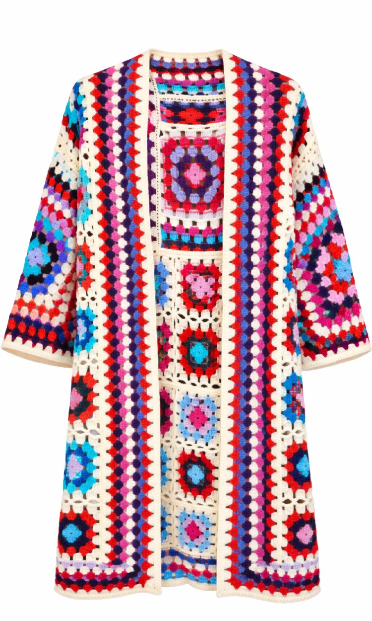 Cardigan crosetat rosu