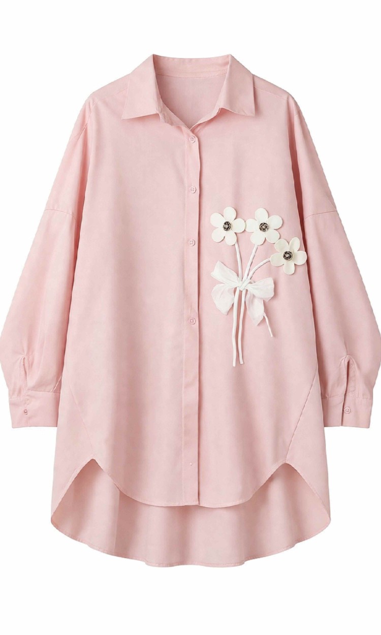 Camasa cu aplicatie florala