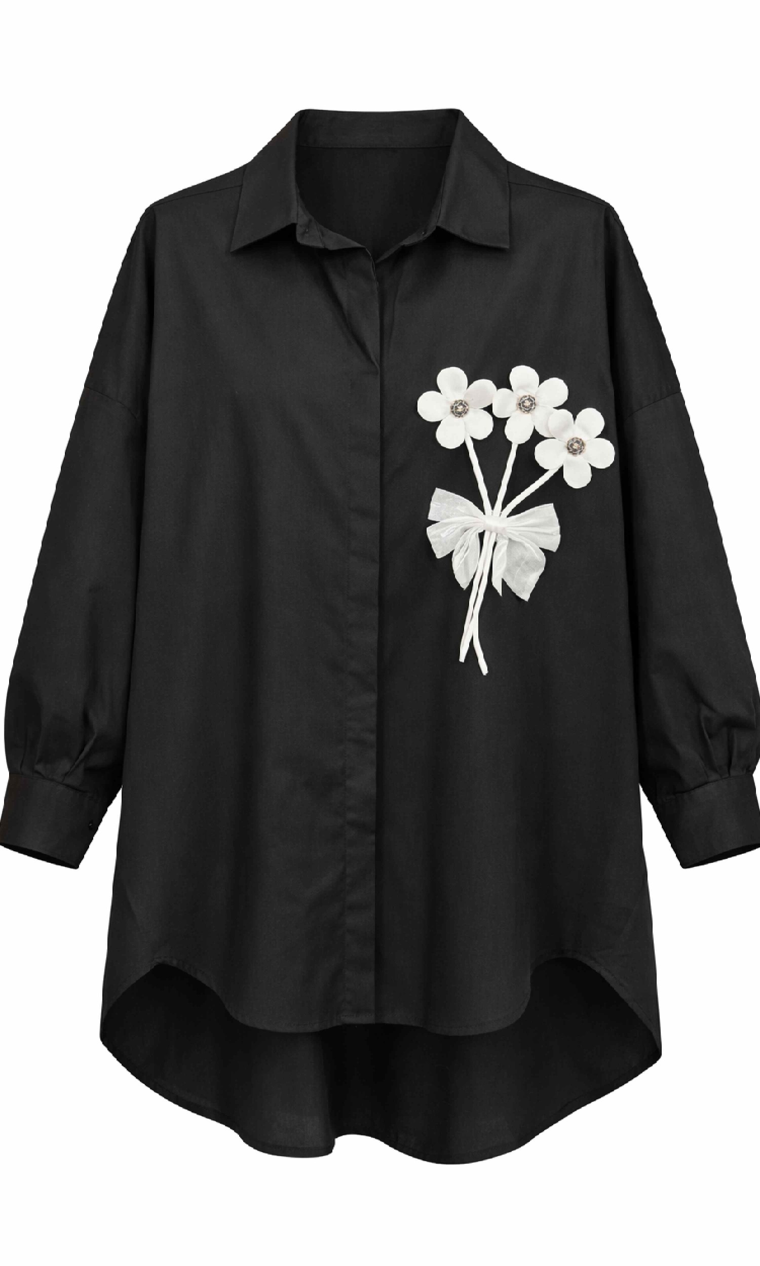 Camasa cu aplicatie florala