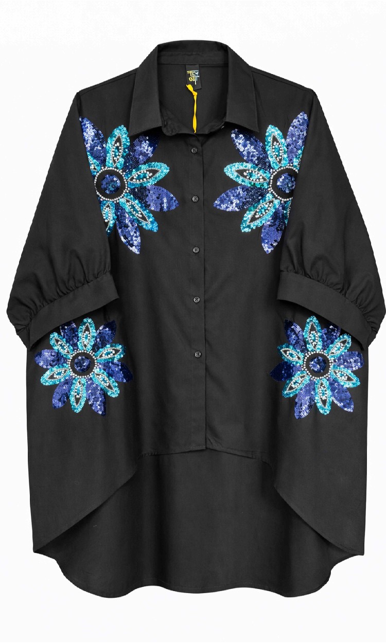 Camasa cu aplicatii din paiete