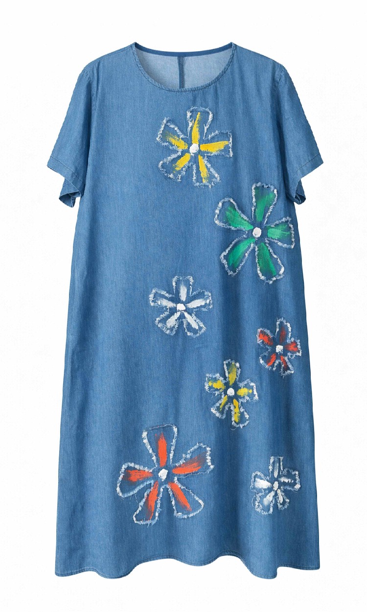 Rochie cu aplicatii florale