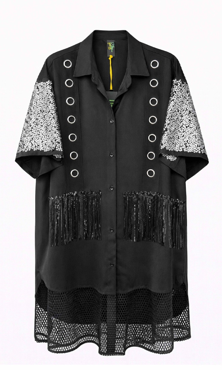 Camasa cu aplicatii si tulle